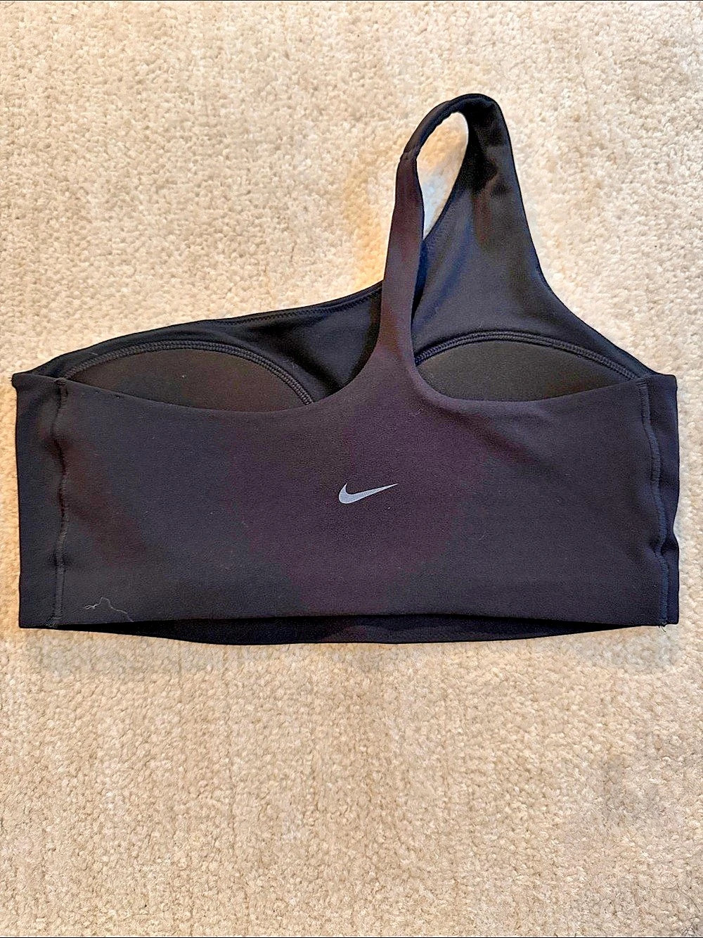 Nike Pro Swoosh Asymmetrical Padded Sports Bra Black